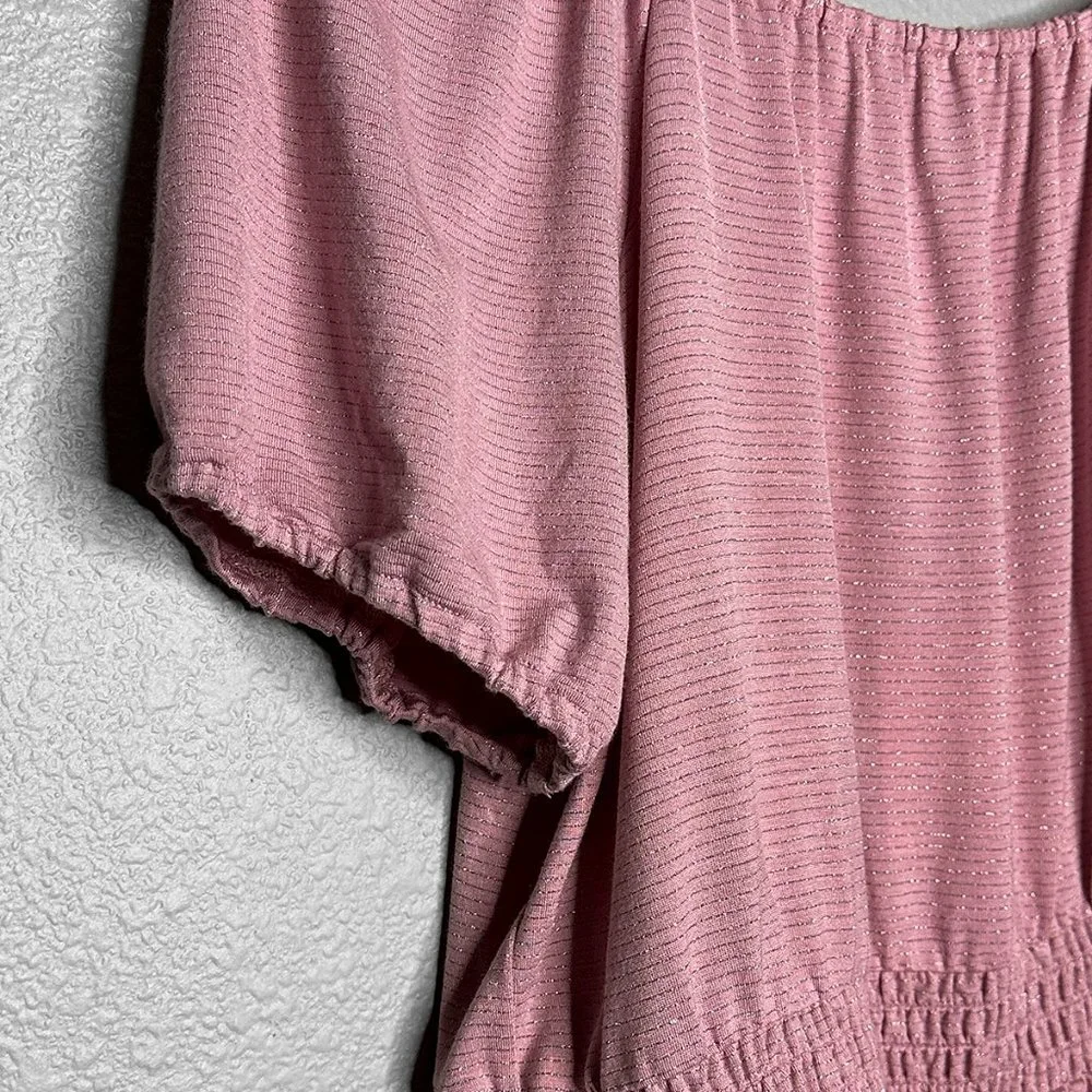 NWT LC Lauren Conrad Pink Tunic Horizontal Sparkles Size XL - Picture 4 of 10